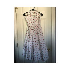 Vintage Cherry Pattern Dress | Halter Dress